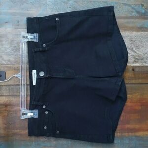 Selected / Femme Jeans Mid Waist Black Denim Shorts - 8 US / 38 EUR